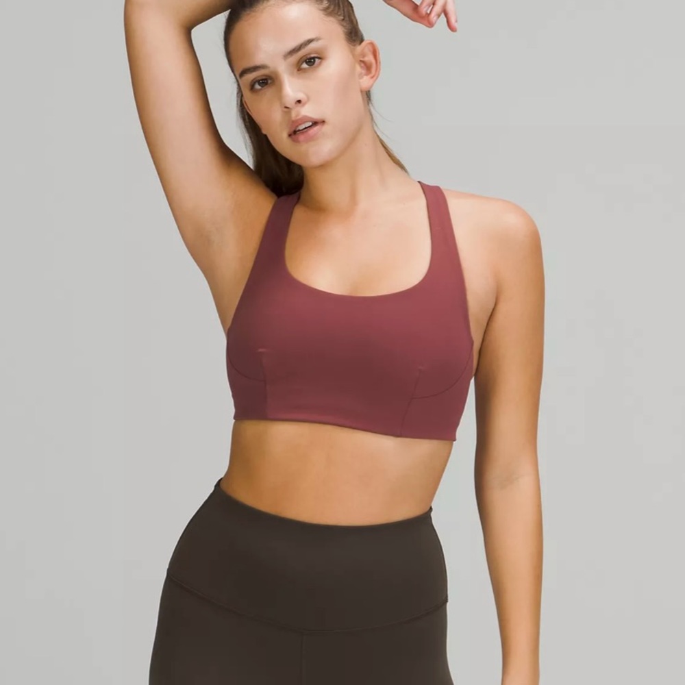 Lululemon Wunder Train Sports Bra - Smokey Red - size 6
